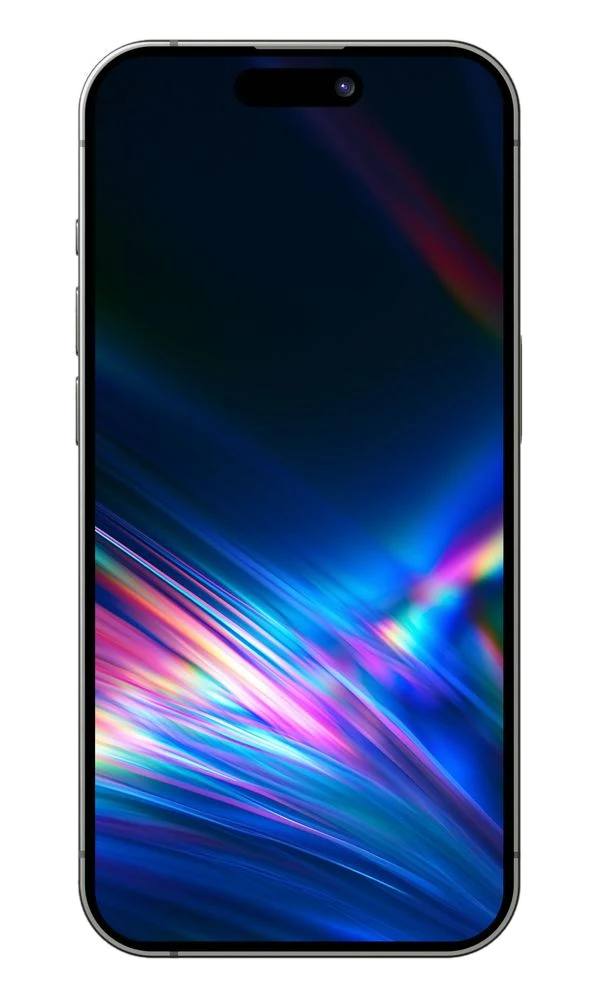 The free Aurora Veil wallpaper on a phone